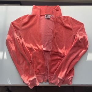 JUICY COUTURE PINK VELOUR ZIP UP Y2K